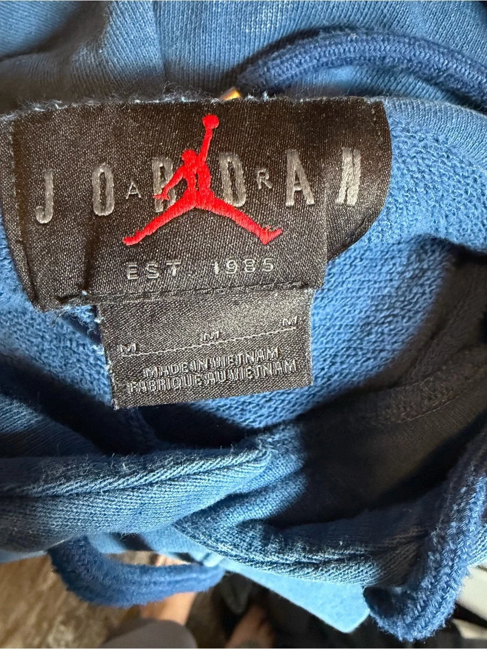 Jordan Vintage Washed Blue Hoodie with Jumpman Patch